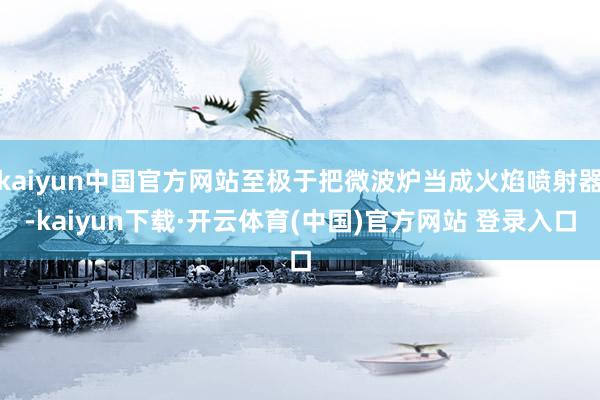 kaiyun中国官方网站至极于把微波炉当成火焰喷射器-kaiyun下载·开云体育(中国)官方网站 登录入口