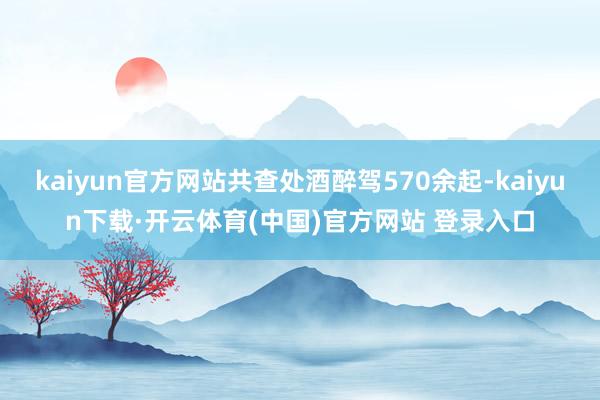 kaiyun官方网站共查处酒醉驾570余起-kaiyun下载·开云体育(中国)官方网站 登录入口